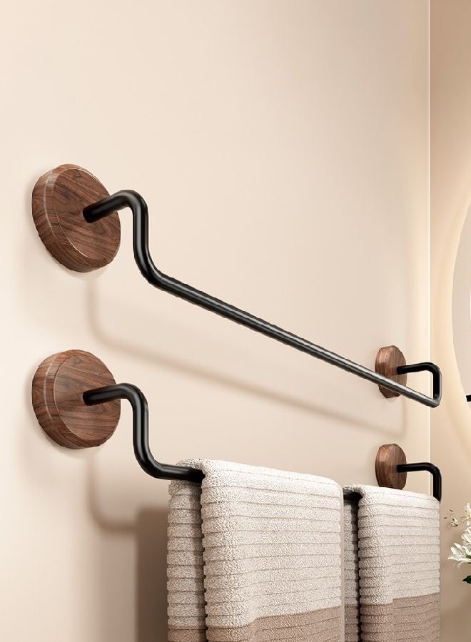 No Drill Bathroom Towel Bar Stainless Steel Towel Rack Waterproof  Rustproof, Self Adhesive Black Towel Holder, Towel Rail Hanger for Bathroom Kitchen - Image 4